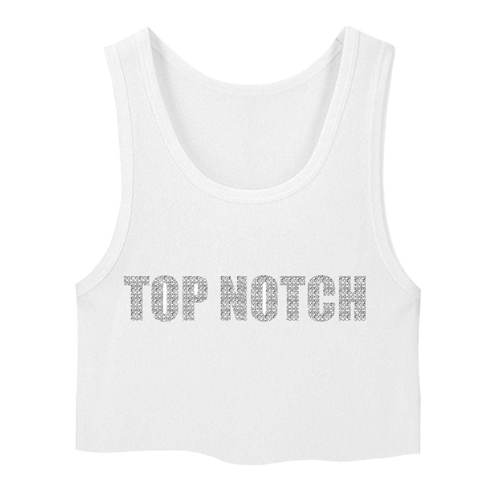 Top Notch Bedazzled Crop Tank